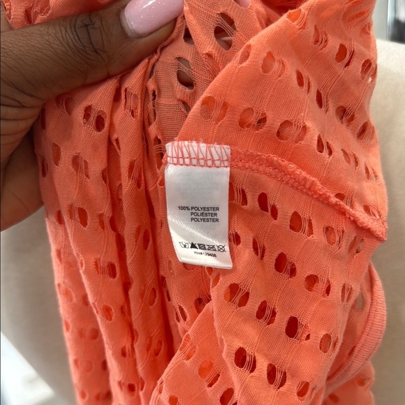 Venus Orange Sheer Off-Shoulder Swimsuit Cover Up Size L - Picture 7 of 7